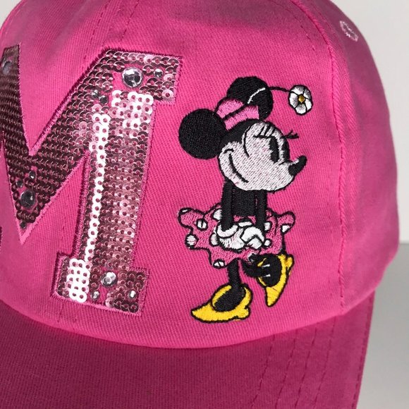 Disney Minnie Mouse Pink Sequin Girls Adjustable Hat - Picture 3 of 11